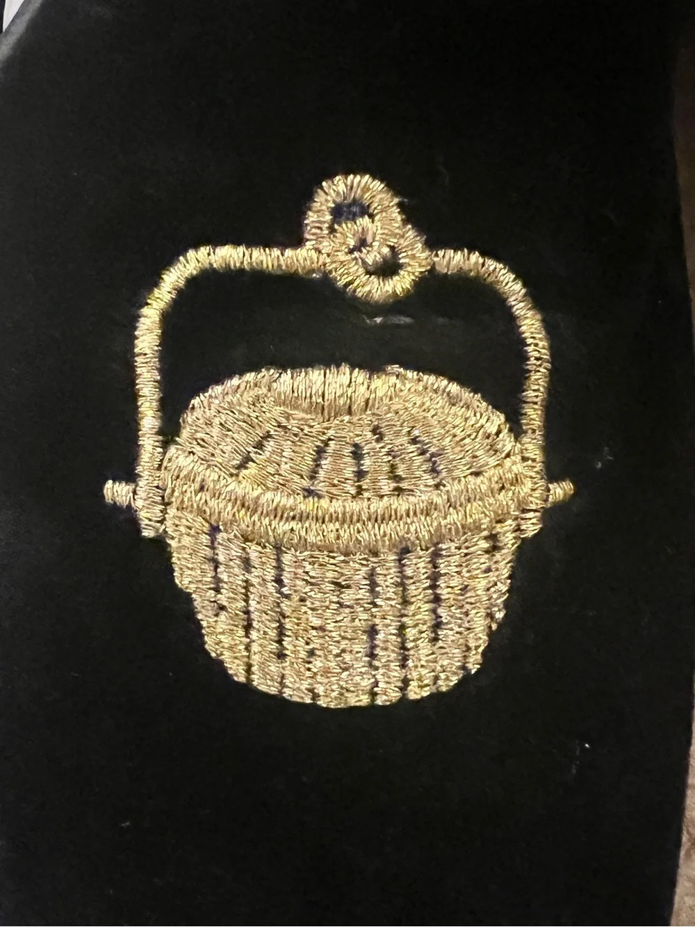 Stubbs & Wootton Black Velvet Loafer with Leather Trim Gold Embroidered Basket 7